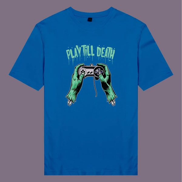 Áo thun tay ngắn unisex Chodole cho cả nam và nữ, chất liệu vải cotton in hình Play Till Death