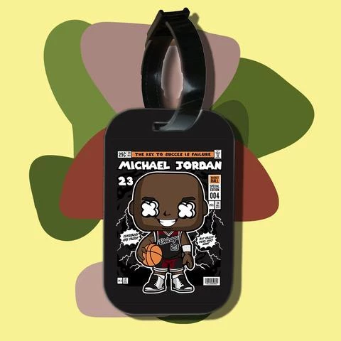 Thẻ hành lý cho túi xách balo du lịch in hình pop culture cartoon series - michael jordan (nhiều màu)