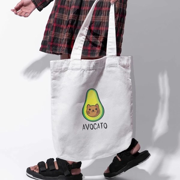 Túi vải tote bag của Chodole chất liệu túi canvas vải bố đẹp in hình độc đáo thú cưng thú cưng Cat Lovers - Avocato