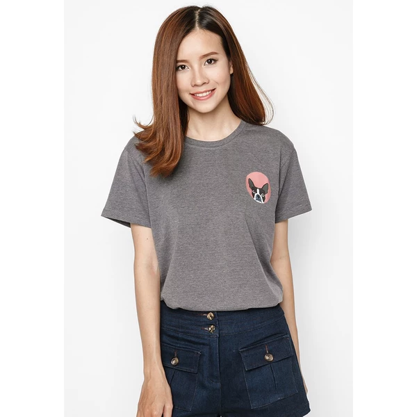 Áo thun tay ngắn unisex Chodole cho cả nam và nữ, chất liệu vải cotton in hình thú cưng Pet Lovers - French Bulldog