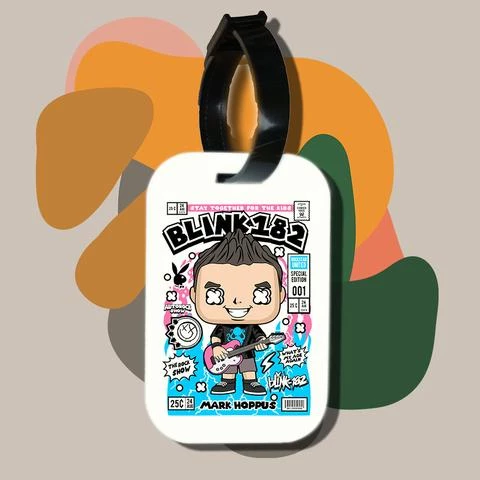 Thẻ hành lý cho túi xách balo du lịch in hình pop culture cartoon series blink182 (nhiều màu)