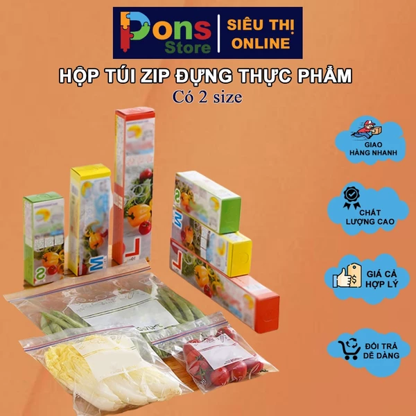 Hộp Túi Zip Đựng Thực Phẩm Nội Địa Nhật Tái Sử Dụng Nhiều Lần - PON39