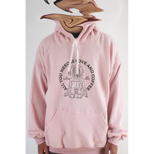  Áo khoác hoodie unisex cotton hình All you need is love and coffee (nhiều màu)