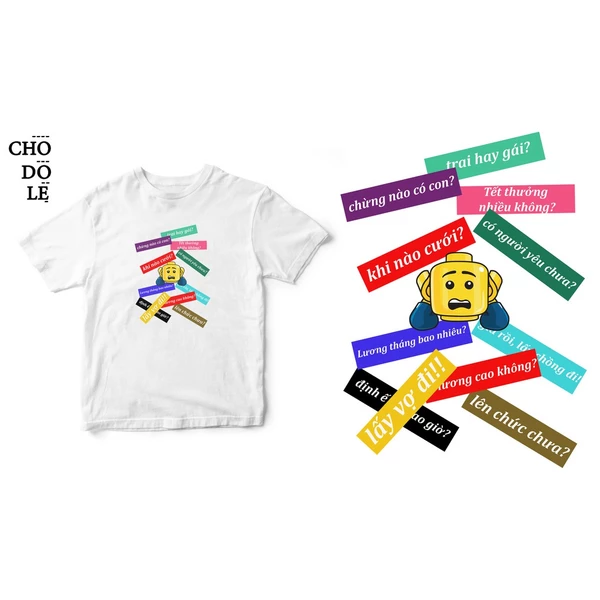 Áo thun unisex cotton 100% in hình Nightmare during Tết 2024