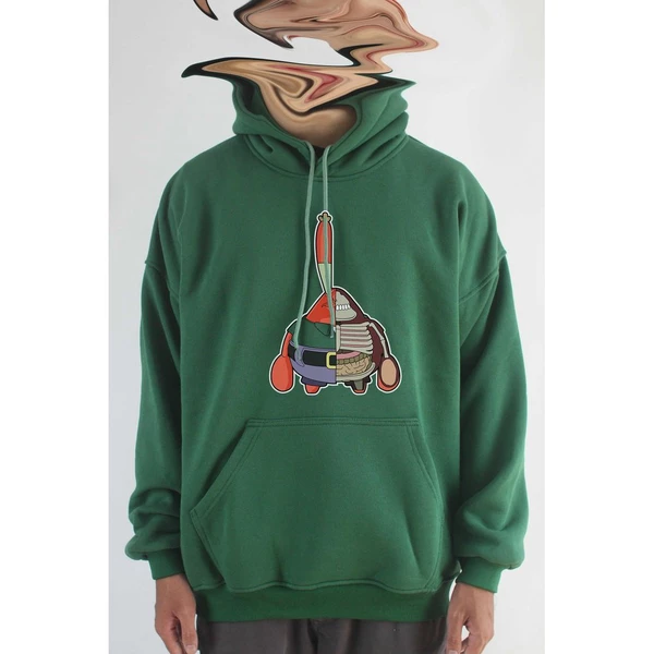 Áo khoác hoodie unisex cotton hình Half Skeleton series - Krabs (nhiều màu)