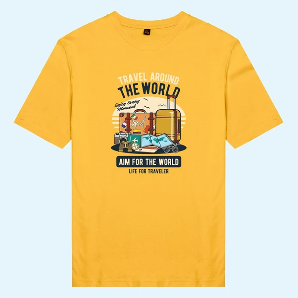 Áo thun tay ngắn unisex Chodole cho cả nam và nữ, chất liệu vải cotton in hình Wanderer - Travel around the world