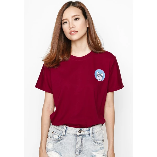 Áo thun tay ngắn unisex Chodole cho cả nam và nữ, chất liệu vải cotton in hình thú cưng Pet Lovers - Chó Husky