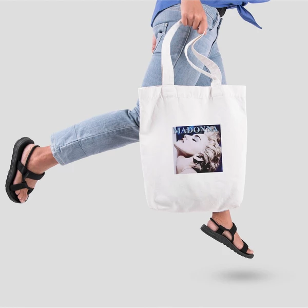 Túi vải canvas in hình Madonna - True blue (Album cover)