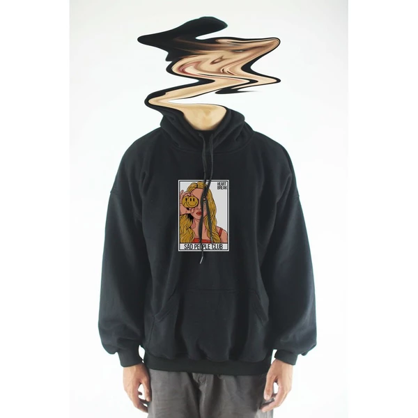  Áo hoodie unisex chodole chất liệu hoodie nỉ, đẹp form rộng cho cả nam và nữ in hình độc đáo Sad People Club