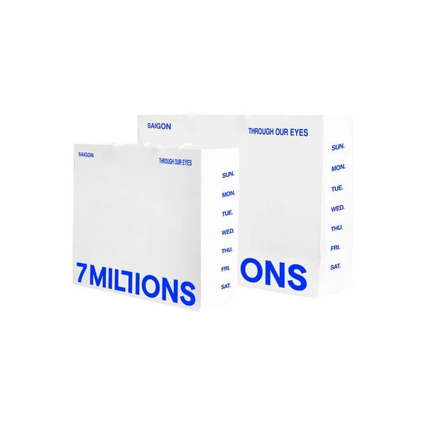 Túi Giấy Quai Vải Cao Cấp 7MILLIONS (Trắng)