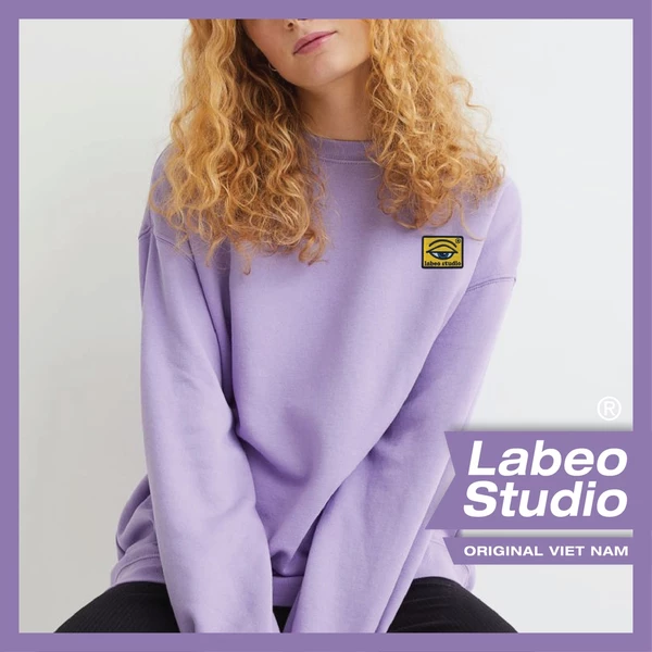 LB64 Áo nỉ sweater patch Labeo local brand oversize