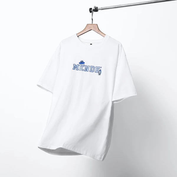 MENDE - Blue Print Tee Trắng - Áo thun tay ngắn màu trắng co giãn 4 chiều