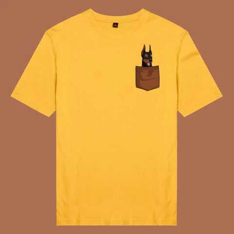 Áo thun unisex cotton in hình Pet lover Peekapoo - Doberman (nhiều màu)