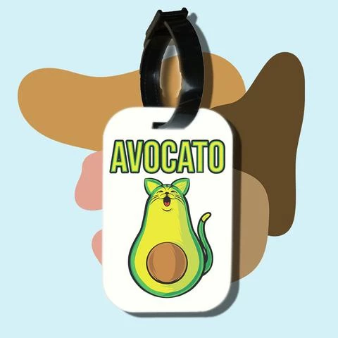Thẻ hành lý cho túi xách balo du lịch in hình Cat Lover Series - Avocato (nhiều màu)
