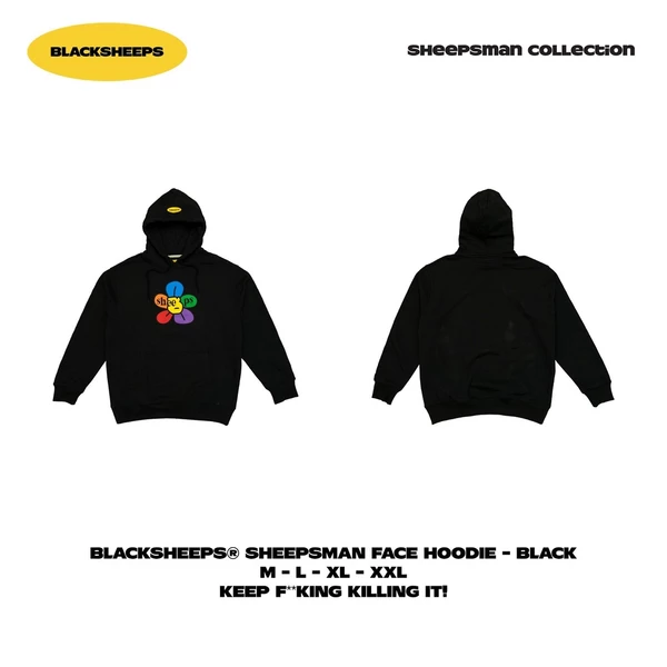 Áo khoác nỉ nón trùm Form Suôn BLACKSHEEPS SHEEPSMAN FACE HOODIE
