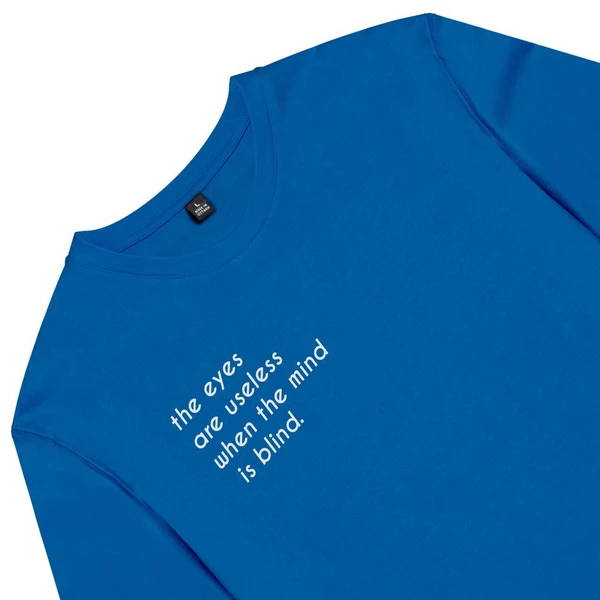 Áo thun tay ngắn unisex Chodole cho cả nam và nữ, chất liệu vải cotton in hình the eyes are useless