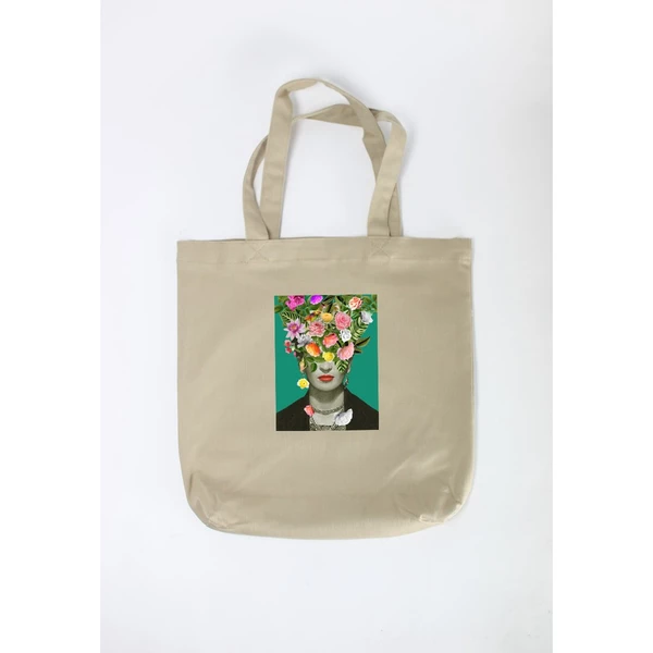Túi Tote Nữ In Hình Flowers có sẵn 2 màu
