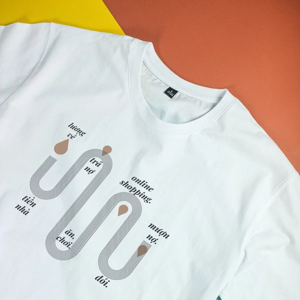 Áo thun ngắn tay unisex Chodole cho cả nam và nữ, chất liệu vải cotton in cotton 100% in hình Lương cycle