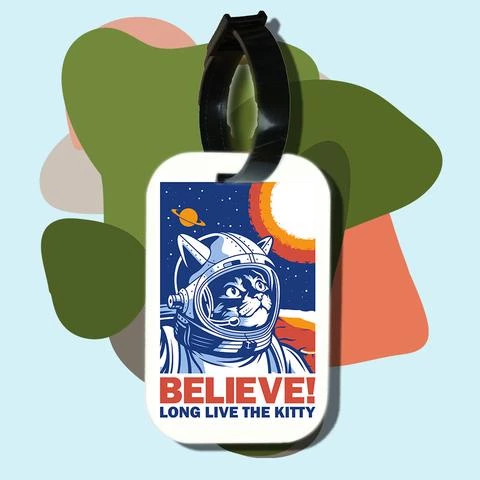 Thẻ hành lý cho túi xách balo du lịch in hình Cat Lover series - believe (nhiều màu)