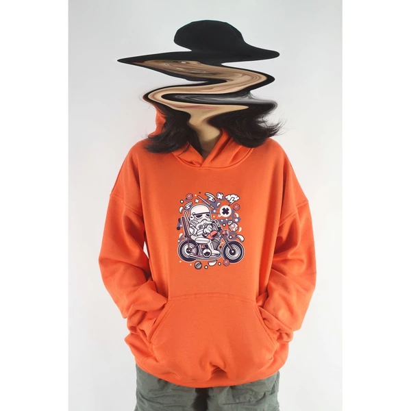 Áo hoodie unisex chodole chất liệu hoodie nỉ, đẹp form rộng cho cả nam và nữ in hình độc đáo Star wars - Trooper Biker