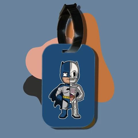 Thẻ hành lý cho túi xách balo du lịch in hình Half Skeleton series - Batman (nhiều màu)