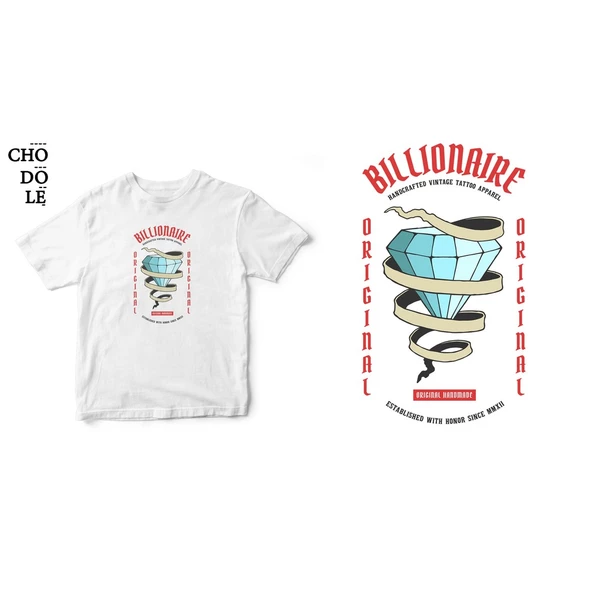 Áo thun tay ngắn unisex Chodole cho cả nam và nữ, chất liệu vải cotton in hình Diamond Are Forever