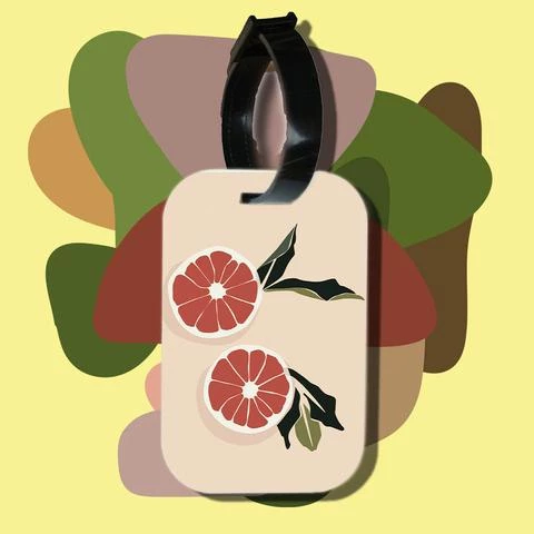 Thẻ hành lý cho túi xách balo du lịch in hình abstract art grapefruit (nhiều màu)