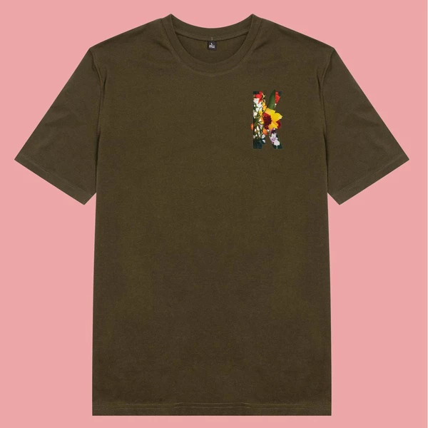 Áo thun ngắn tay unisex Chodole cho cả nam và nữ, chất liệu vải cotton in cotton in hình floral text - K