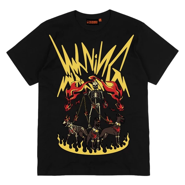 Áo thun Morning Warning Skeleton King - Hài Cốt Vương - Áo Thun Unisex Form Rộng Tay Lỡ Oversize Cotton 100% Local Brand