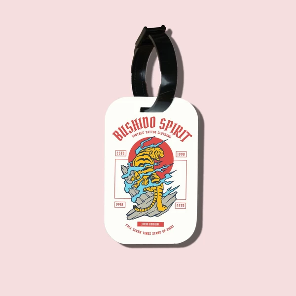 Travel tag cho túi xách/balo du lịch in hình Japanese Art - Fall Seven times, stand up Eight