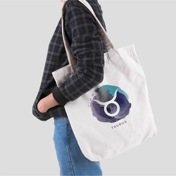 Túi vải canvas in hình Cung hoàng đạo Taurus Kim Ngưu