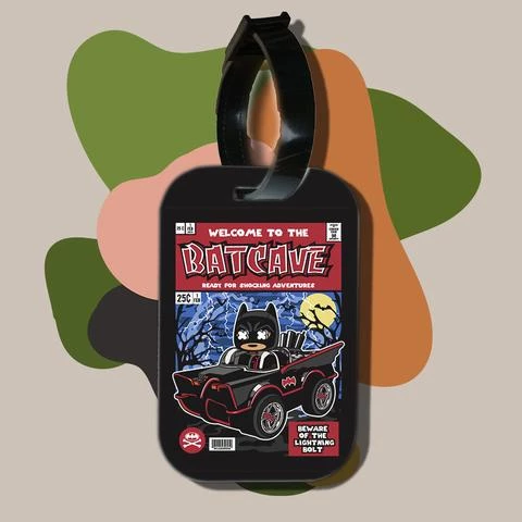 Thẻ hành lý cho túi xách balo du lịch in hình pop culture cartoon series - bat cave (nhiều màu)