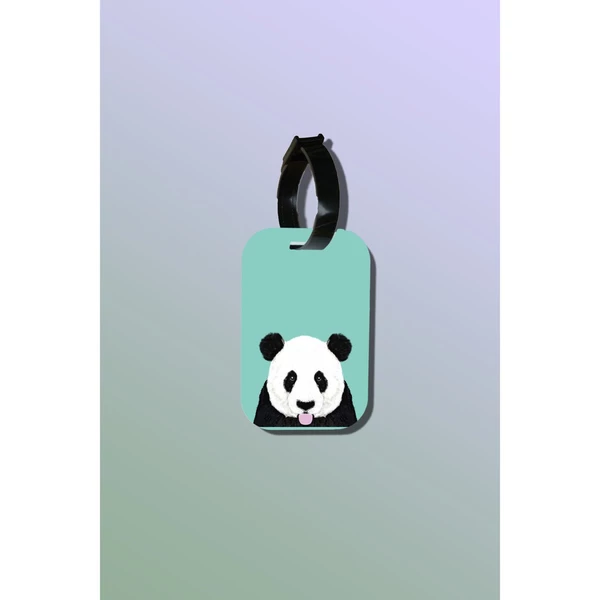 Tag hành lý loại thẻ hành lý làm bằng gỗ ép cán nhựa cao cấp in hình thú cưng Pet Lovers - Shy Panda