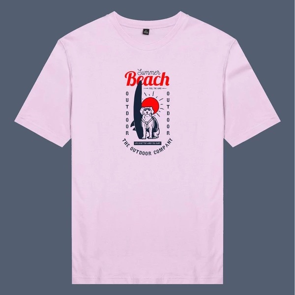 Áo thun unisex cotton in hình Dog Surf - Life is better when you surf (nhiều màu)