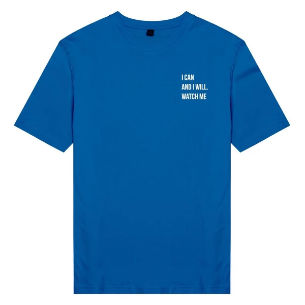Áo thun ngắn tay unisex Chodole cho cả nam và nữ, chất liệu vải cotton in cotton 100%  in chữ I can and I will. Watch me