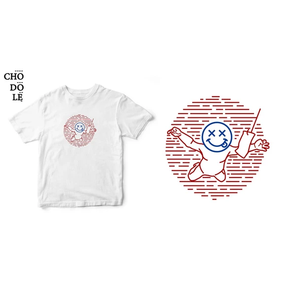 Áo thun tay ngắn unisex Chodole cho cả nam và nữ, chất liệu vải cotton in hình Nevermind