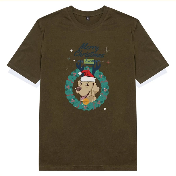 Áo thun unisex cotton 100% in hình Pet Lover Xmas - Labrador (nhiều màu)