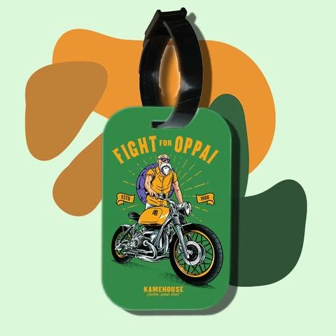 Thẻ hành lý cho túi xách balo du lịch in hình Thần Rùa Kame biker (nhiều màu)