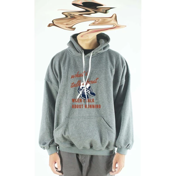 Áo khoác hoodie unisex cotton hình What I talk about, when I talk about running (nhiều màu)