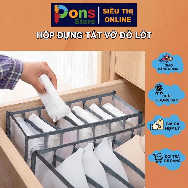 Hộp Đựng Tất Vớ Đồ Lót Tiện Dụng - PON48