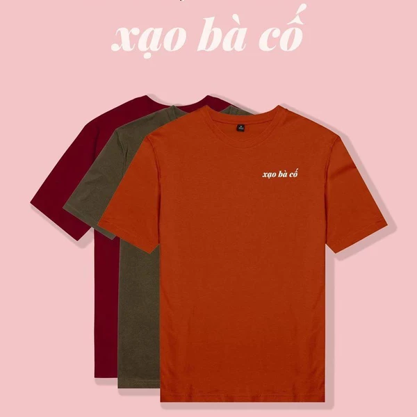 Áo thun ngắn tay unisex Chodole cho cả nam và nữ, chất liệu vải cotton in cotton 100%  in chữ Xạo bà cố