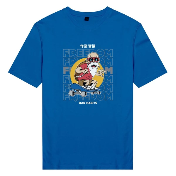 Áo thun tay ngắn unisex Chodole cho cả nam và nữ, chất liệu vải cotton in hình Thần Rùa Kame