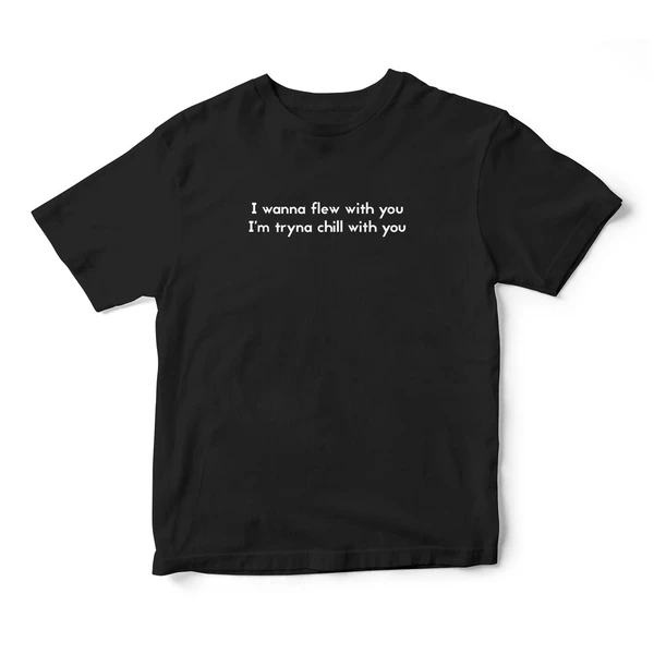 Áo thun ngắn tay unisex Chodole cho cả nam và nữ, chất liệu vải cotton in in quote I wanna flew with you ( trắng và đen)