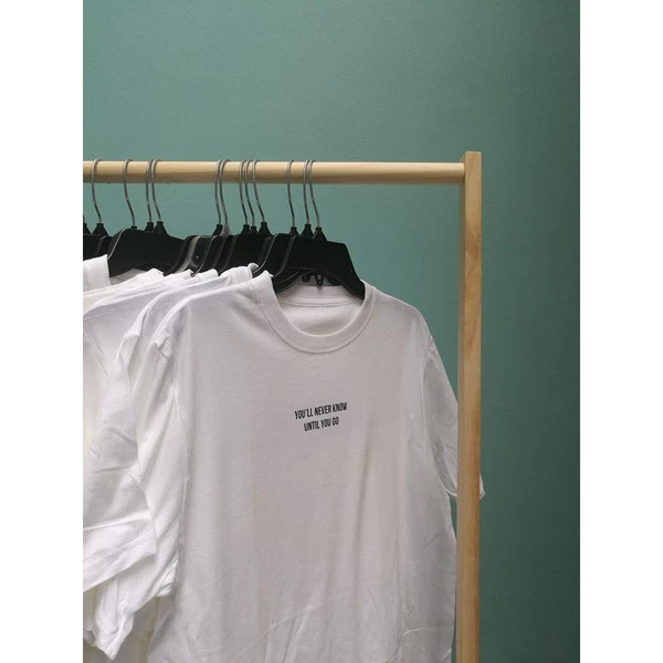 Áo thun cotton 100% in chữ You never know until you go