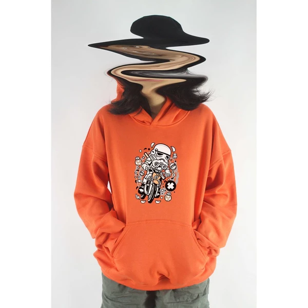Áo khoác hoodie unisex cotton hình Star wars - Trooper Motocross (nhiều màu)