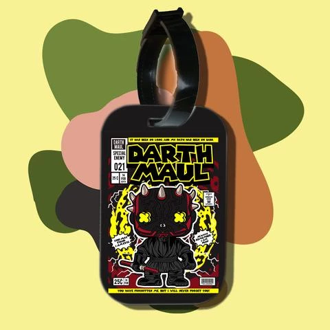 Thẻ hành lý cho túi xách balo du lịch in hình pop culture cartoon series - darth maul (nhiều màu)