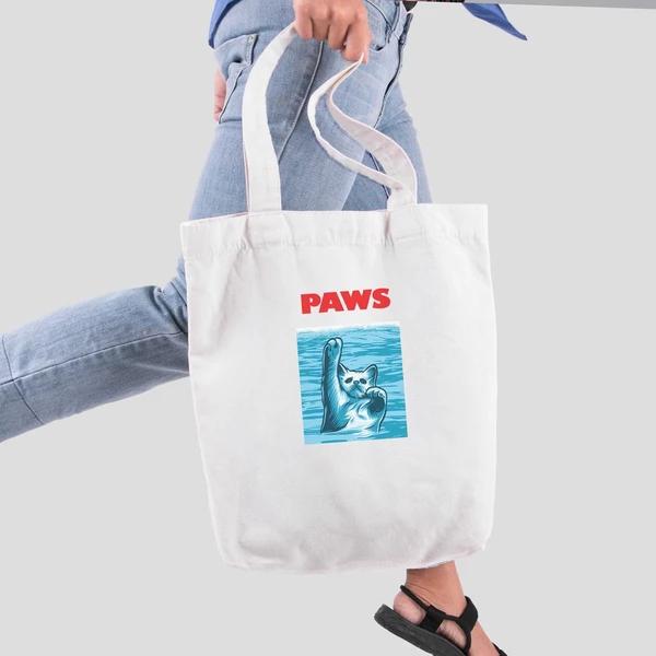 Túi vải tote bag của Chodole chất liệu túi canvas vải bố đẹp in hình độc đáo thú cưng Cat Lovers - Paws