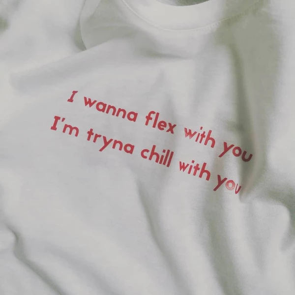 Áo thun tay ngắn unisex Chodole cho cả nam và nữ, chất liệu vải cotton in hình Chill with you.