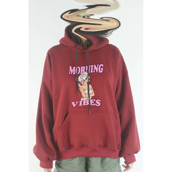 Áo hoodie unisex chodole chất liệu hoodie nỉ, đẹp form rộng cho cả nam và nữ in hình độc đáo Morning Vibe