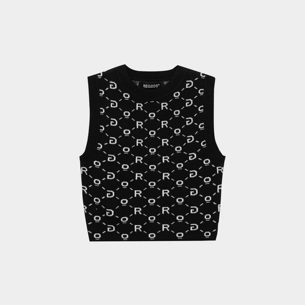 Áo croptop len dệt Monogram Regods( CROPTOP KNIT MONOGRAM )